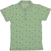 6607 Wholesale Standard Fit Polo Collar Boys T-Shirt 6-9Y green