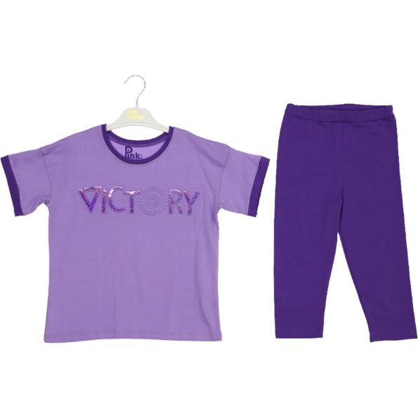 6756 Wholesale Girls Kids 2 Piece Set 6 9Y purple
