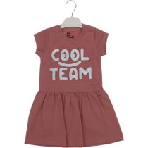 6762 Wholesale Girls Kids Dress 3-6Y Cool Team Print dried rose