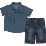 6989 Wholesale 2-Piece Boys Capri and Shirt Set 1-4Y green