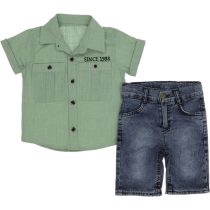 6989 Wholesale 2-Piece Boys Capri and Shirt Set 1-4Y green