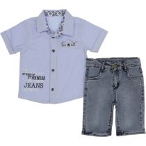 6995 Wholesale 2-Piece Boys Capri and Shirt Set 1-4Y light blue