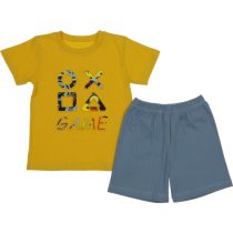 835 Wholesale 2-Piece Boys Kids Short and T-shirt Set 2-5Y mustard