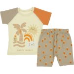 849 Wholesale 2-Piece Toddler Boys Short and T-shirt Set 9-24M beige