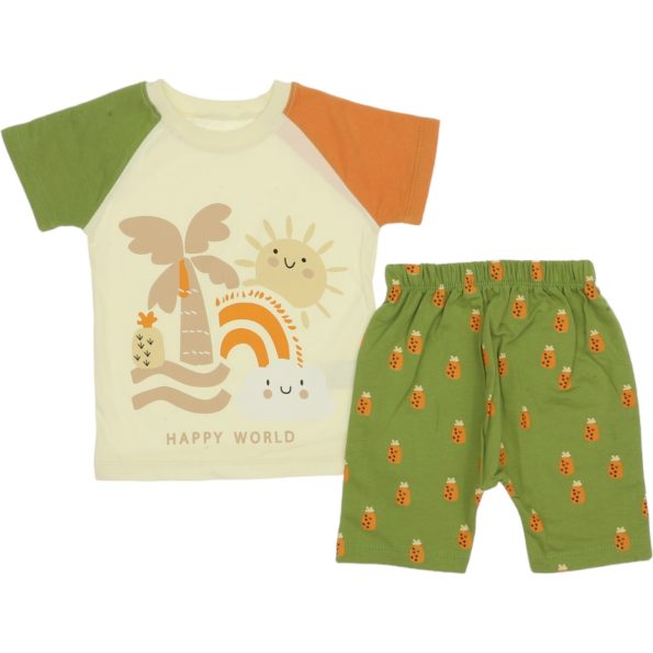 849 Wholesale 2-Piece Toddler Boys Short and T-shirt Set 9-24M green