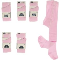 Wholesale 6-Piece Unisex Kids Cotton Tights pink