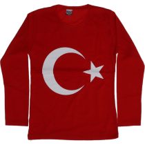 Wholesale Kids T-Shirt Long Sleeve 5-8Y red