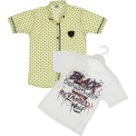 Wholesale Shirt and T-shirt Set For Young Boys 3-7Y PINK
