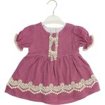 10009 Wholesale Toddler Baby Dress 9-24M dried rose