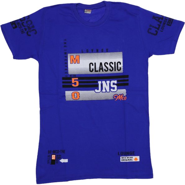 202420 Wholesale Boys Kids T Shirt 5 8Y JNS Print Sax Blue
