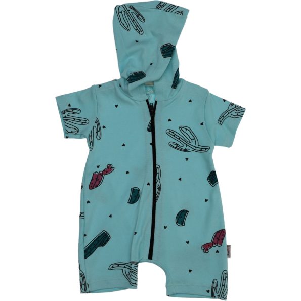 739 Wholesale Toddler Baby Hooded Romper 3 6 9M mint